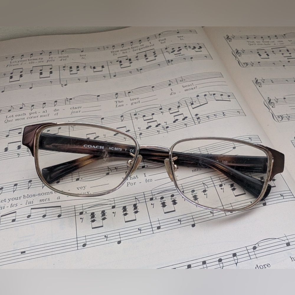 Coach Metal Frame Eyeglasses in Tortoiseshell and Gold